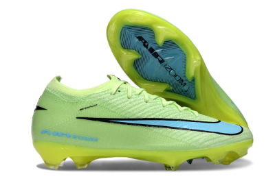 Unisex Nike Air Zoom Mercurial Vapor 16 Elite FG Firm Ground Low-Tops Football Boots - Lime/Aqua Blue/Neon Yellow