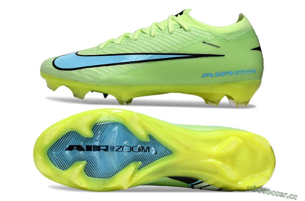 Unisex Nike Air Zoom Mercurial Vapor 16 Elite FG Firm Ground Low-Tops Football Boots - Lime/Aqua Blue/Neon Yellow 1