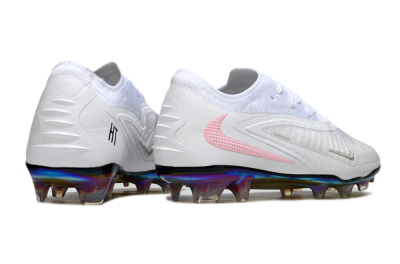 Unisex Nike Phantom 6 Low Elite FG Firm Ground Low-Tops Football Boots - White/Iridescent/Light Pink