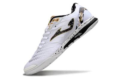 Men's Joma Top Flex IC Indoor & Futsal Low-Tops Football Shoes - White/Black/Gold