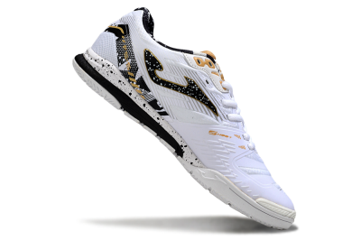Men's Joma Top Flex IC Indoor & Futsal Low-Tops Football Shoes - White/Black/Gold