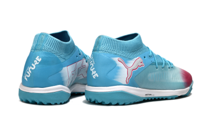 Men's Puma Future 8 Ultimate TF Artificial Turf Low-Tops Football Boots - Aqua/Sunset Pink/Turquoise Blue