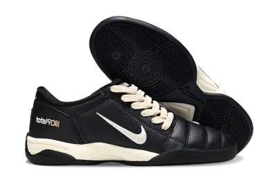 Men's Nike Total 90 III IC Indoor & Futsal Low-Tops Football Shoes - Black/Cream/Black