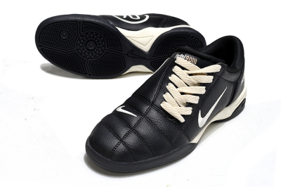 Men's Nike Total 90 III IC Indoor & Futsal Low-Tops Football Shoes - Black/Cream/Black