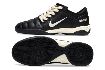 Men's Nike Total 90 III IC Indoor & Futsal Low-Tops Football Shoes - Black/Cream/Black
