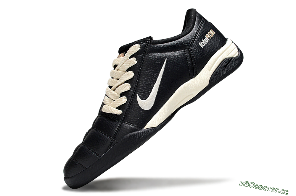 Men's Nike Total 90 III IC Indoor & Futsal Low-Tops Football Shoes - Black/Cream/Black 5