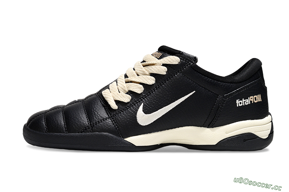 Men's Nike Total 90 III IC Indoor & Futsal Low-Tops Football Shoes - Black/Cream/Black 0