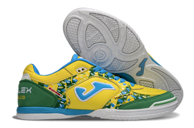 Men's Joma Top Flex IC Indoor & Futsal Low-Tops Football Shoes - Yellow/Green Grass/Blue Sky