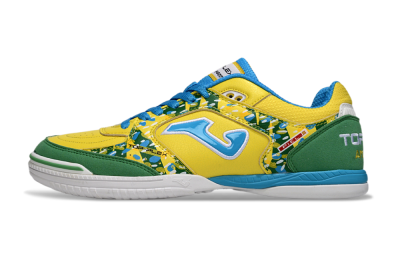 Men's Joma Top Flex IC Indoor & Futsal Low-Tops Football Shoes - Yellow/Green Grass/Blue Sky
