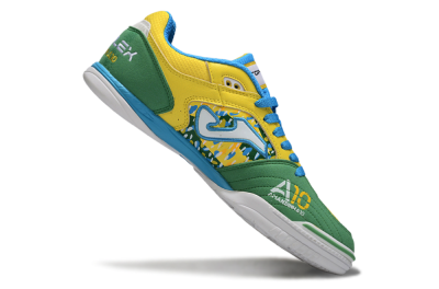 Men's Joma Top Flex IC Indoor & Futsal Low-Tops Football Shoes - Yellow/Green Grass/Blue Sky