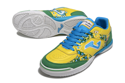 Men's Joma Top Flex IC Indoor & Futsal Low-Tops Football Shoes - Yellow/Green Grass/Blue Sky