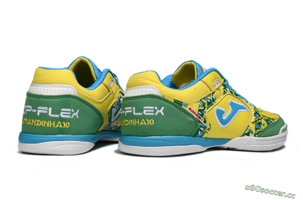 Men's Joma Top Flex IC Indoor & Futsal Low-Tops Football Shoes - Yellow/Green Grass/Blue Sky 6