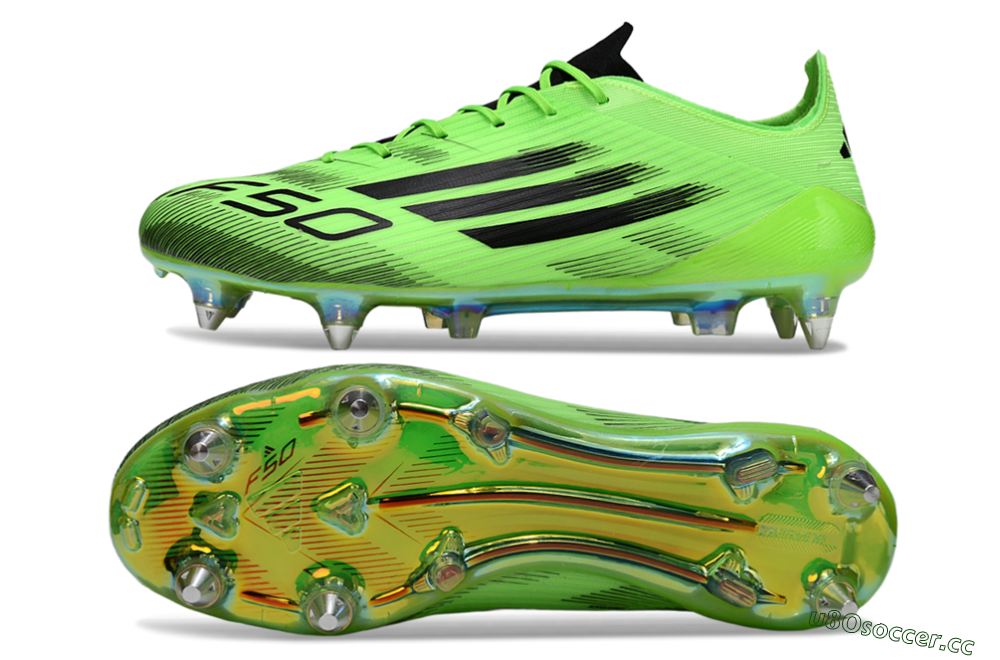 Men's Adidas F50 Elite SG Soft Ground Low-Tops Football Boots - Green/Neon Green/Black 1