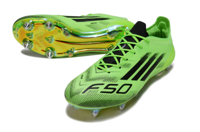 Men's Adidas F50 Elite SG Soft Ground Low-Tops Football Boots - Green/Neon Green/Black