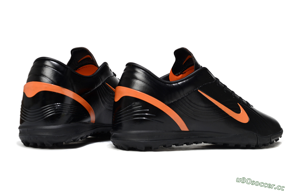 Unisex Nike Mercurial Vapor 1 RGN SE TF Artificial Turf Low-Tops Football Shoes - Black/Vibrant Orange/Black 6