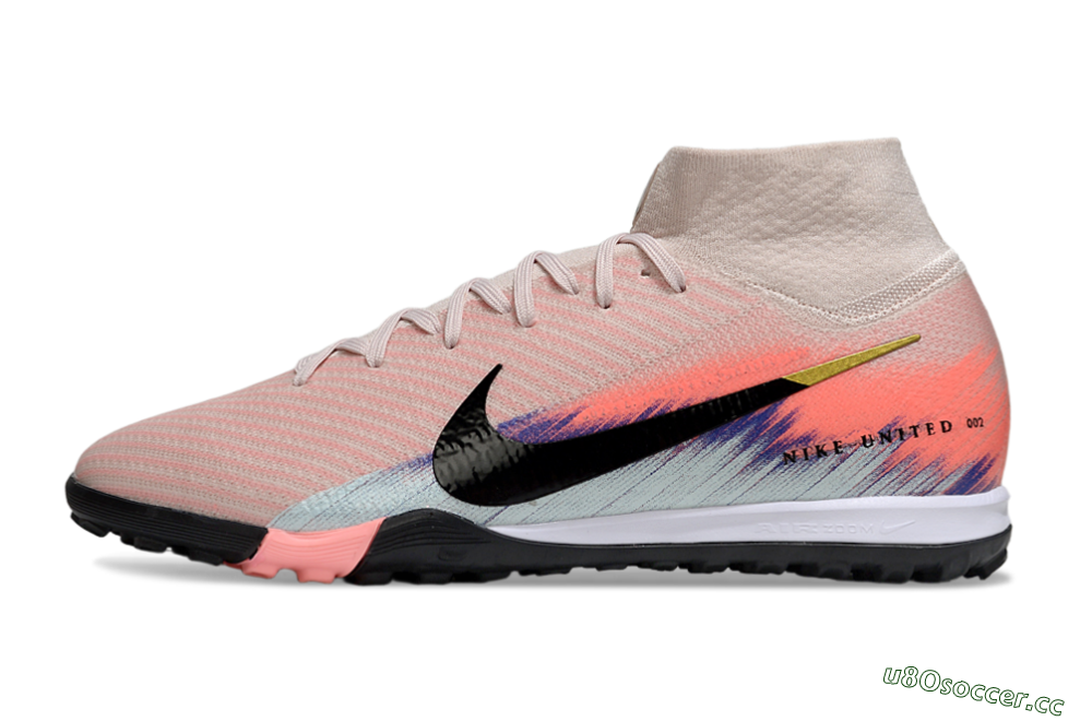Unisex Nike Air Zoom Mercurial Superfly 10 Elite TF Artificial Turf High-Tops Football Shoes - Pink/Coral Dawn/Black Shadow 0