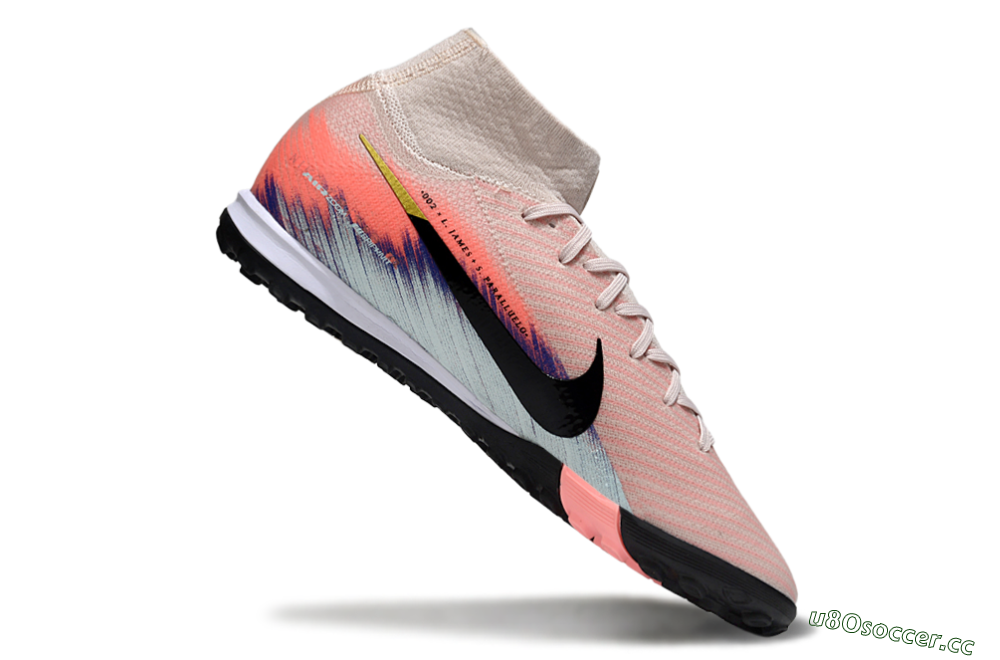 Unisex Nike Air Zoom Mercurial Superfly 10 Elite TF Artificial Turf High-Tops Football Shoes - Pink/Coral Dawn/Black Shadow 4