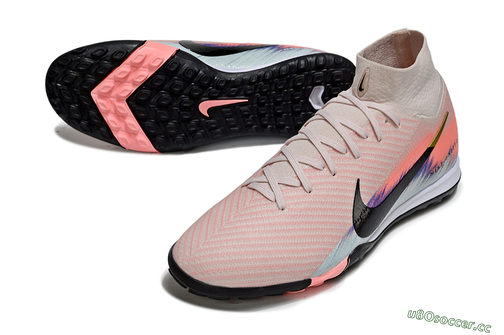 Unisex Nike Air Zoom Mercurial Superfly 10 Elite TF Artificial Turf High-Tops Football Shoes - Pink/Coral Dawn/Black Shadow 3