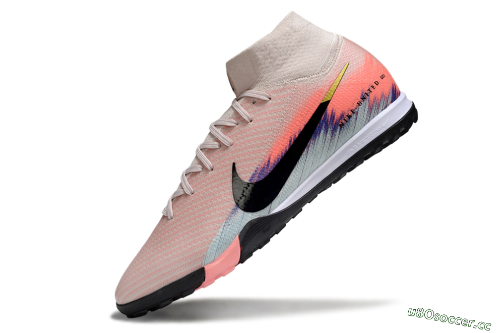Unisex Nike Air Zoom Mercurial Superfly 10 Elite TF Artificial Turf High-Tops Football Shoes - Pink/Coral Dawn/Black Shadow 5