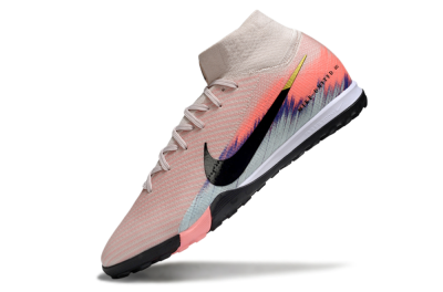 Unisex Nike Air Zoom Mercurial Superfly 10 Elite TF Artificial Turf High-Tops Football Shoes - Pink/Coral Dawn/Black Shadow