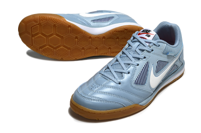 Men's Supreme x Nike SB Gato IC Indoor & Futsal Low-Tops Football Shoes - Blue/Sky Blue/Sand