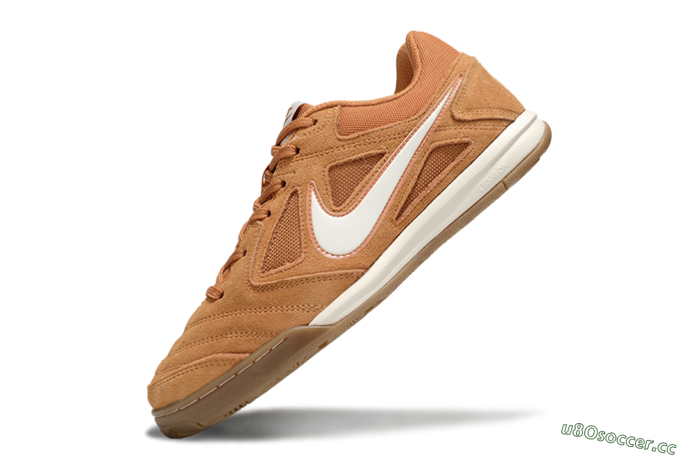 Men's Supreme x Nike SB Gato IC Indoor & Futsal Low-Tops Football Shoes - Tan/Earthy Brown/Soft White 5