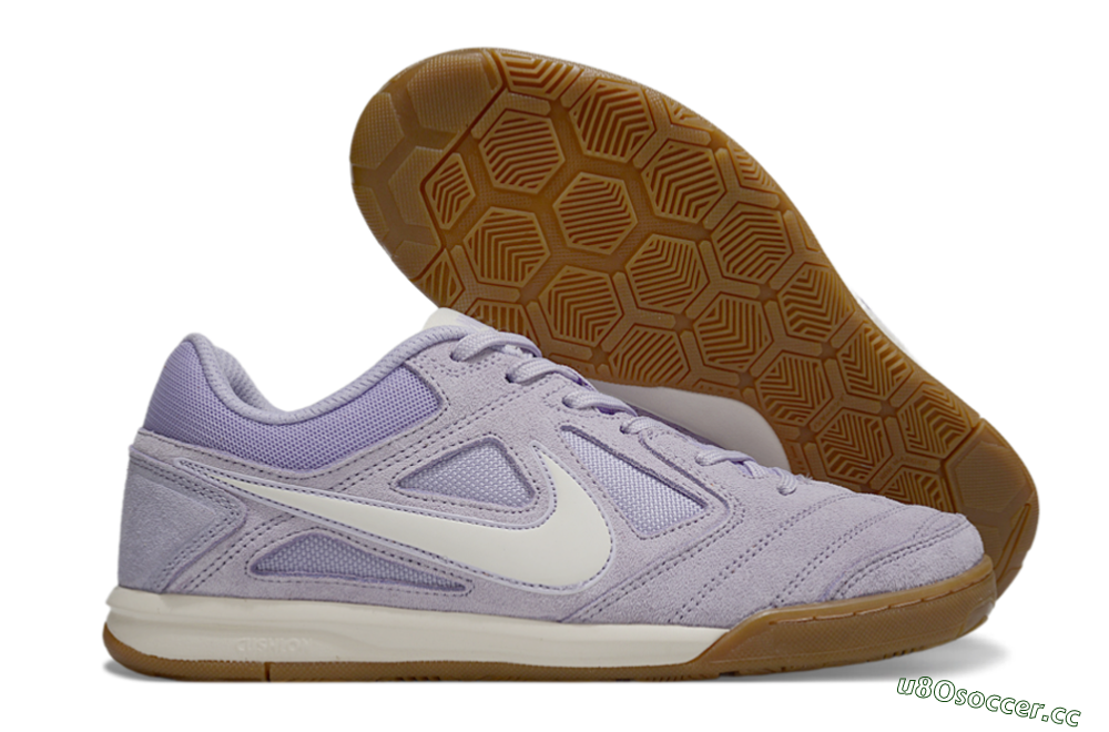 Men's Supreme x Nike SB Gato IC Indoor & Futsal Low-Tops Football Shoes - Purple/Lavender Mist/Soft Taupe 2