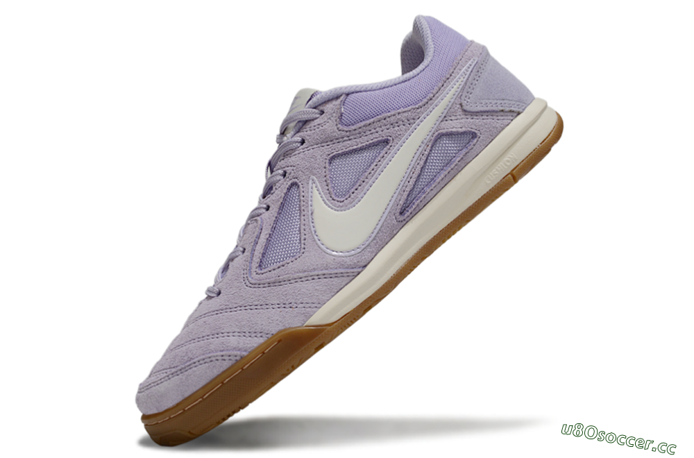 Men's Supreme x Nike SB Gato IC Indoor & Futsal Low-Tops Football Shoes - Purple/Lavender Mist/Soft Taupe 5