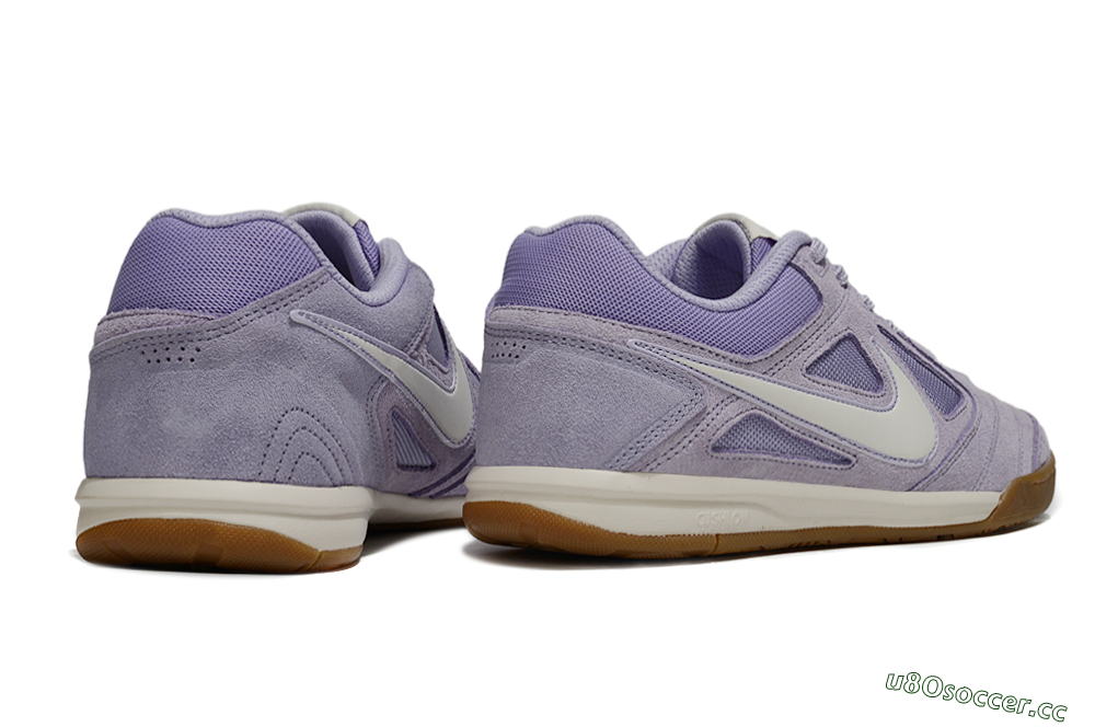 Men's Supreme x Nike SB Gato IC Indoor & Futsal Low-Tops Football Shoes - Purple/Lavender Mist/Soft Taupe 6