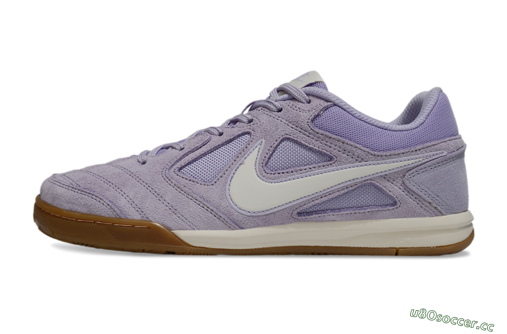 Men's Supreme x Nike SB Gato IC Indoor & Futsal Low-Tops Football Shoes - Purple/Lavender Mist/Soft Taupe 0