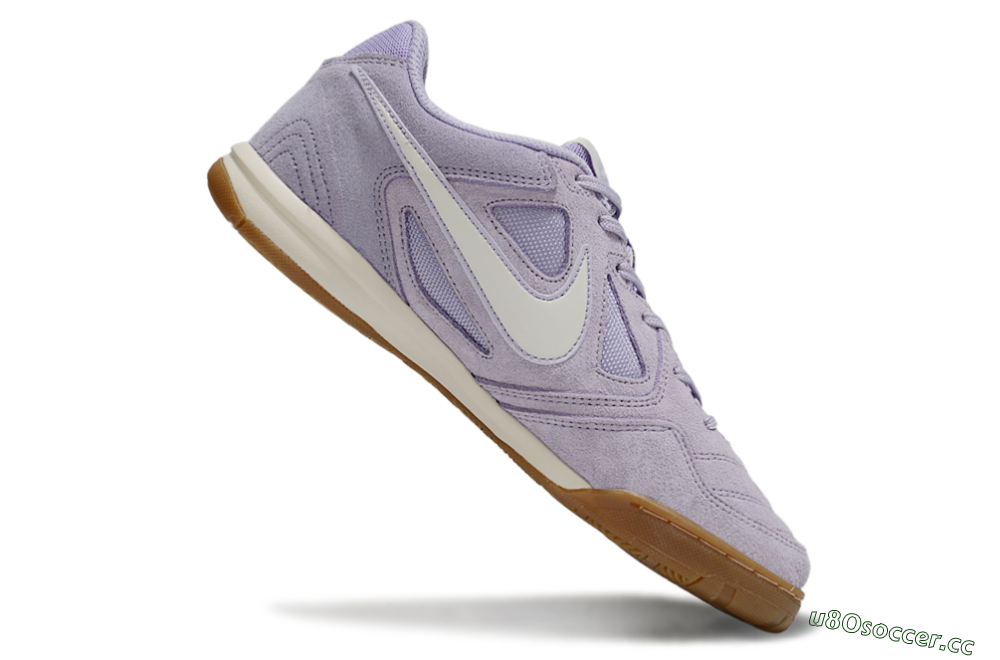 Men's Supreme x Nike SB Gato IC Indoor & Futsal Low-Tops Football Shoes - Purple/Lavender Mist/Soft Taupe 4