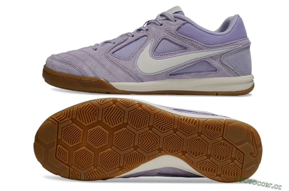 Men's Supreme x Nike SB Gato IC Indoor & Futsal Low-Tops Football Shoes - Purple/Lavender Mist/Soft Taupe 1