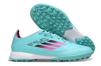 Men's Adidas F50 Pro TF Artificial Turf Low-Tops Football Shoes - Aqua/Soft Pink/Light Teal