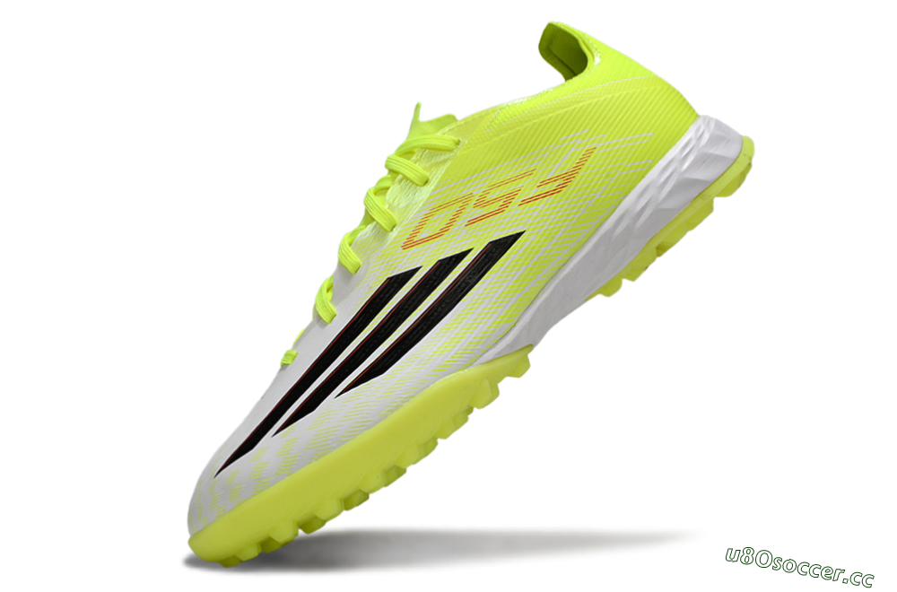 Men's Adidas F50 Pro TF Artificial Turf Low-Tops Football Shoes - Yellow/Vibrant Neon/White 5