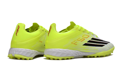 Men's Adidas F50 Pro TF Artificial Turf Low-Tops Football Shoes - Yellow/Vibrant Neon/White