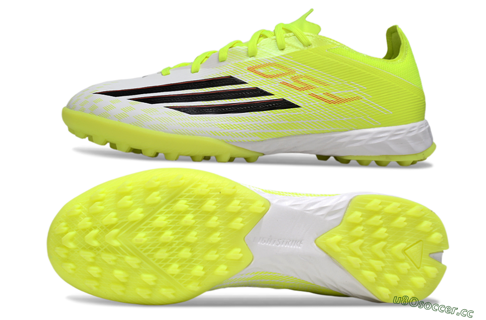 Men's Adidas F50 Pro TF Artificial Turf Low-Tops Football Shoes - Yellow/Vibrant Neon/White 1