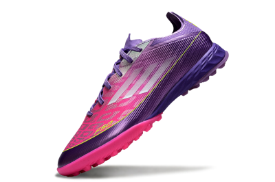 Men's Adidas F50 Pro TF Artificial Turf Low-Tops Football Shoes - Purple/Vibrant Pink/Lavender Bliss