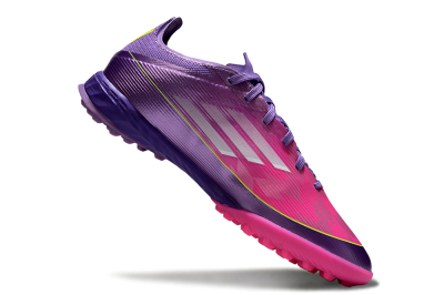 Men's Adidas F50 Pro TF Artificial Turf Low-Tops Football Shoes - Purple/Vibrant Pink/Lavender Bliss