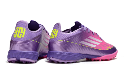 Men's Adidas F50 Pro TF Artificial Turf Low-Tops Football Shoes - Purple/Vibrant Pink/Lavender Bliss