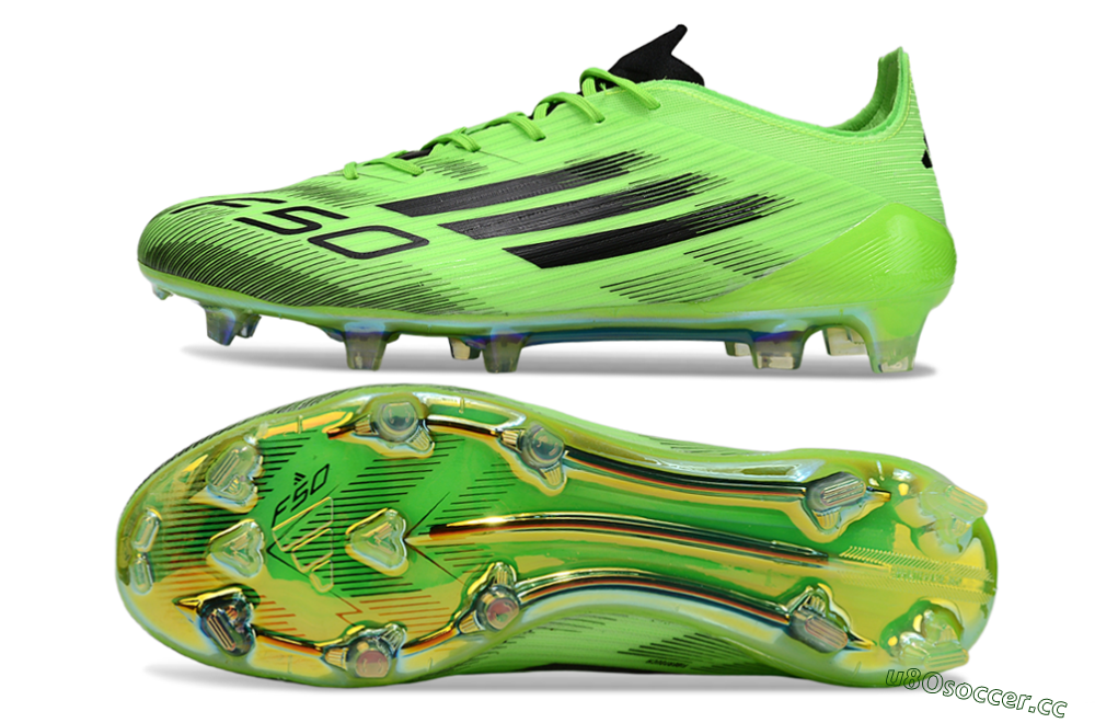 Unisex Adidas F50 Elite FG Firm Ground Low-Tops Football Boots - Green/Electric Lime/Neon Green 1