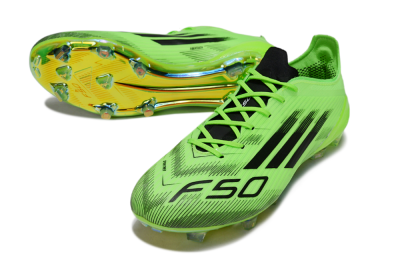 Unisex Adidas F50 Elite FG Firm Ground Low-Tops Football Boots - Green/Electric Lime/Neon Green