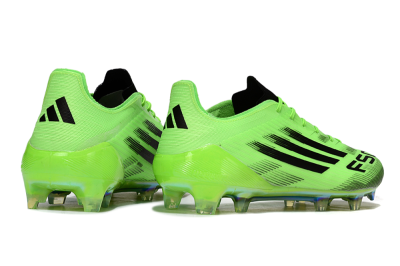 Unisex Adidas F50 Elite FG Firm Ground Low-Tops Football Boots - Green/Electric Lime/Neon Green