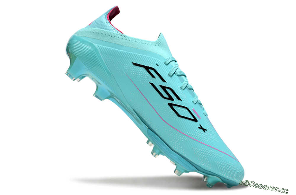Men's Adidas F50+ Elite Lightstrike Pro FG Firm Ground Low-Tops Football Boots - Aqua/Coral Pink/Cool Teal 4