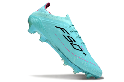 Men's Adidas F50+ Elite Lightstrike Pro FG Firm Ground Low-Tops Football Boots - Aqua/Coral Pink/Cool Teal