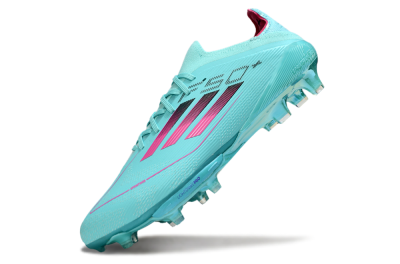 Men's Adidas F50+ Elite Lightstrike Pro FG Firm Ground Low-Tops Football Boots - Aqua/Coral Pink/Cool Teal
