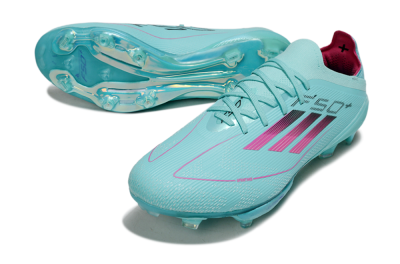 Men's Adidas F50+ Elite Lightstrike Pro FG Firm Ground Low-Tops Football Boots - Aqua/Coral Pink/Cool Teal