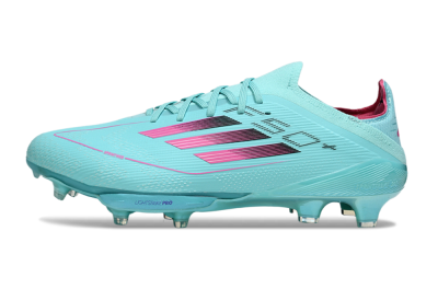 Men's Adidas F50+ Elite Lightstrike Pro FG Firm Ground Low-Tops Football Boots - Aqua/Coral Pink/Cool Teal