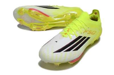 Men's Adidas F50+ Elite Lightstrike Pro FG Firm Ground Low-Tops Football Boots - Yellow/Neon Green/Sleek White