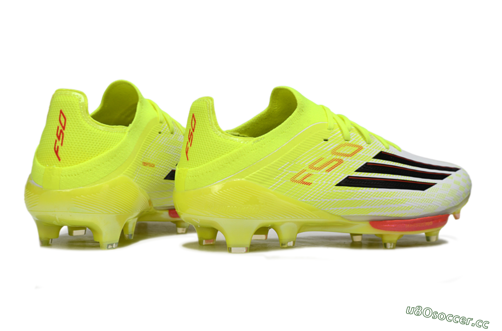 Men's Adidas F50+ Elite Lightstrike Pro FG Firm Ground Low-Tops Football Boots - Yellow/Neon Green/Sleek White 6