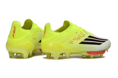 Men's Adidas F50+ Elite Lightstrike Pro FG Firm Ground Low-Tops Football Boots - Yellow/Neon Green/Sleek White